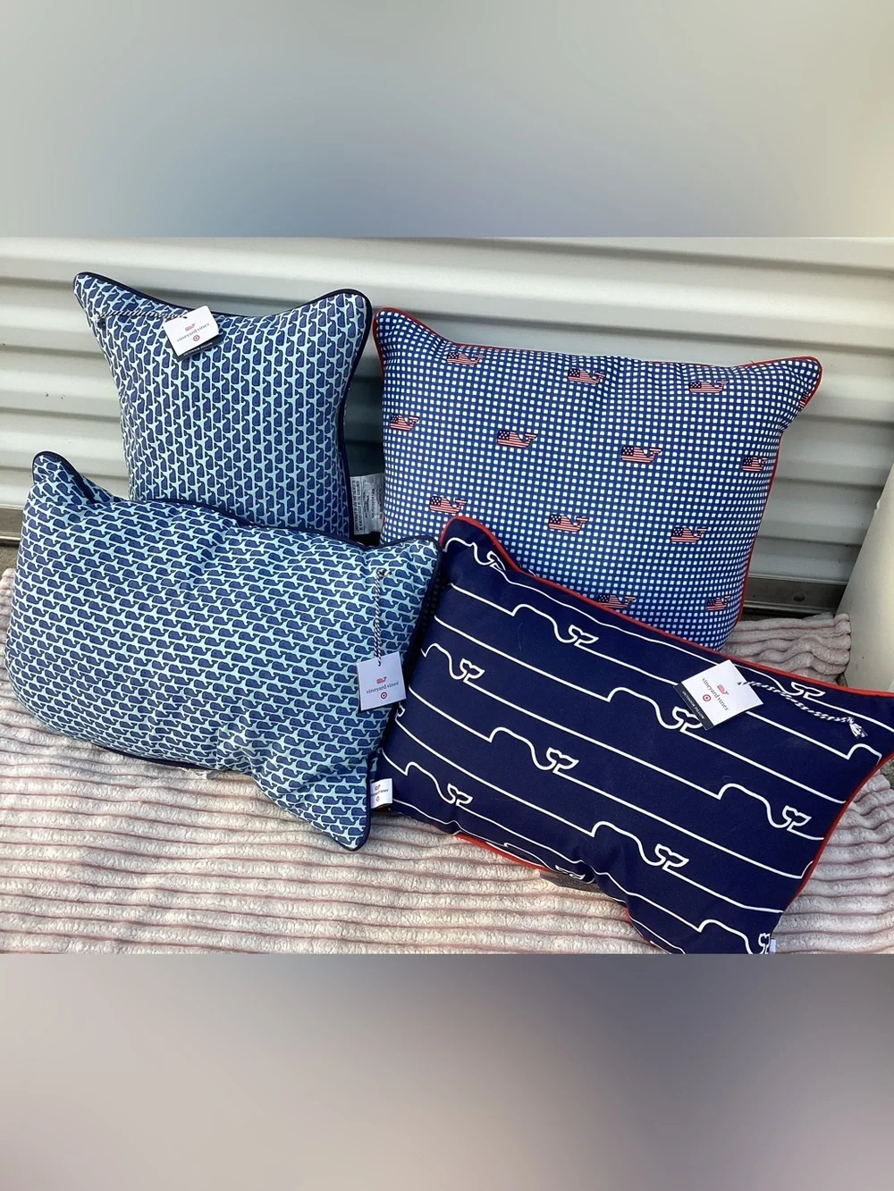 New! Set of 4 Vineyard Vine Throw Pillows
